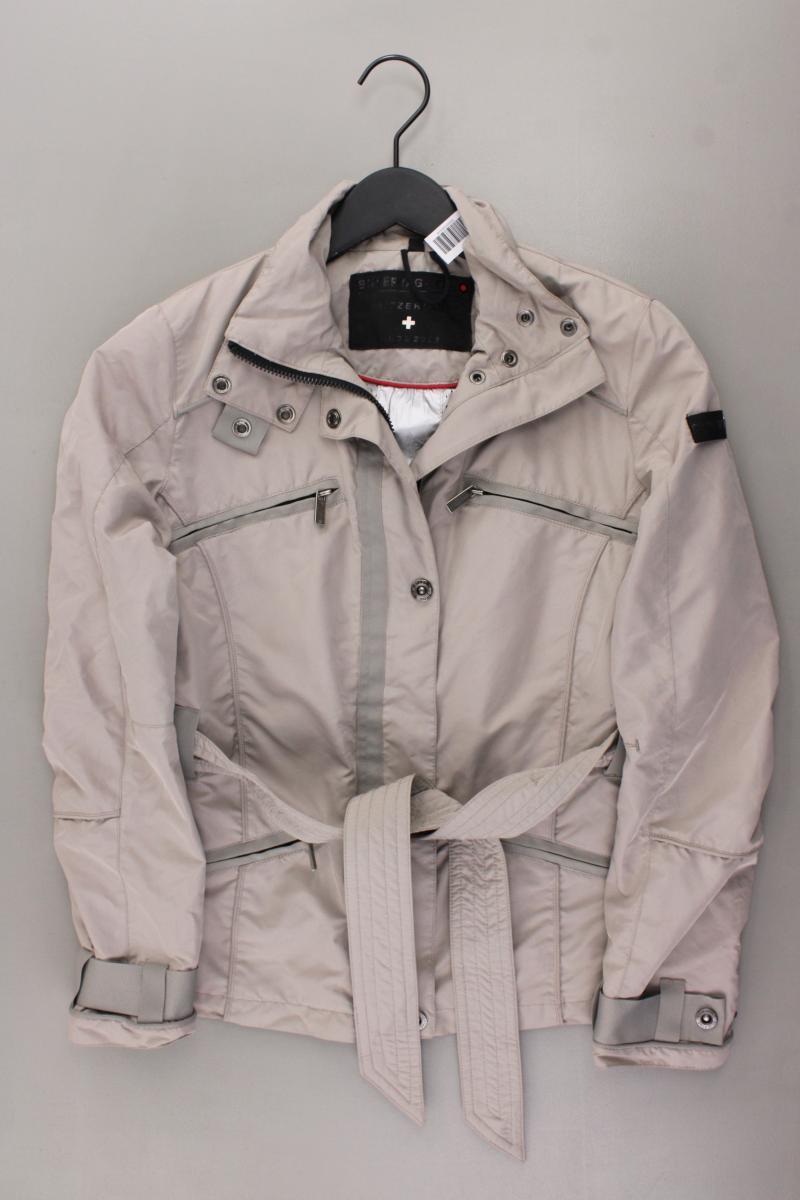 Silvertag Switzerland Jacke Gr. 38 mit Gürtel grau