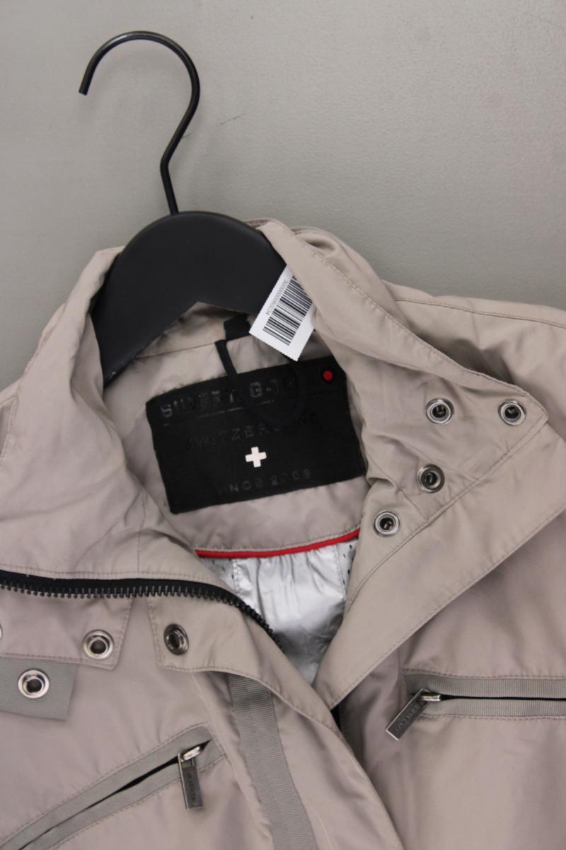 Silvertag Switzerland Jacke Gr. 38 mit Gürtel grau
