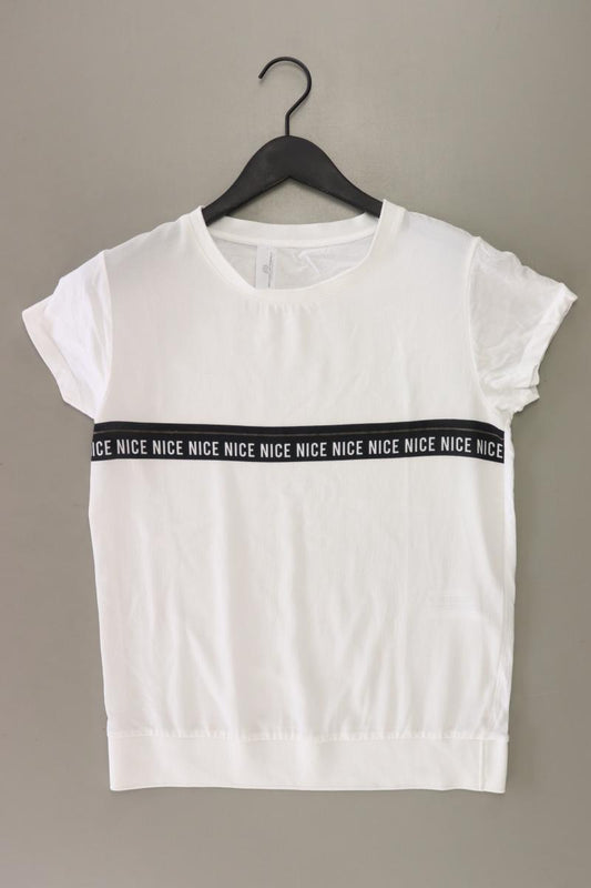 T-Shirt Gr. L Kurzarm weiß aus Baumwolle