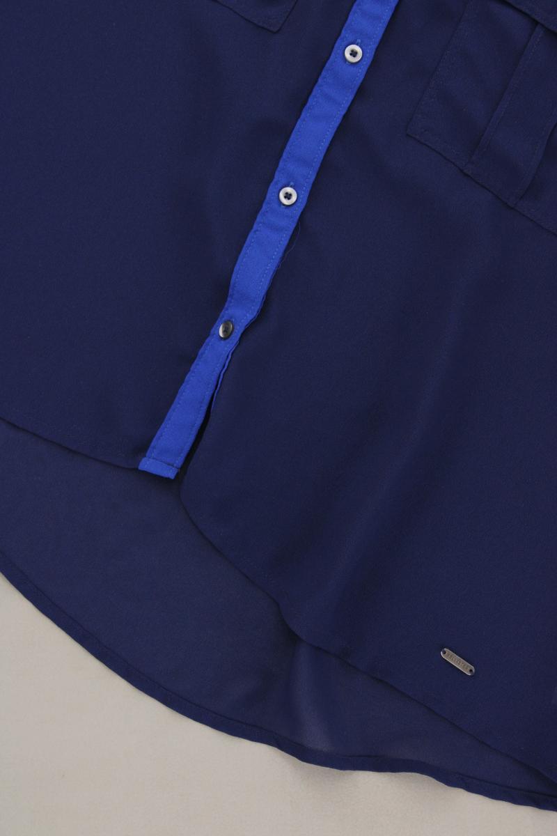 Hollister Ärmellose Bluse Gr. L blau aus Polyester