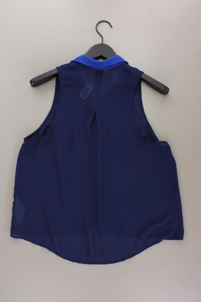 Hollister Ärmellose Bluse Gr. L blau aus Polyester