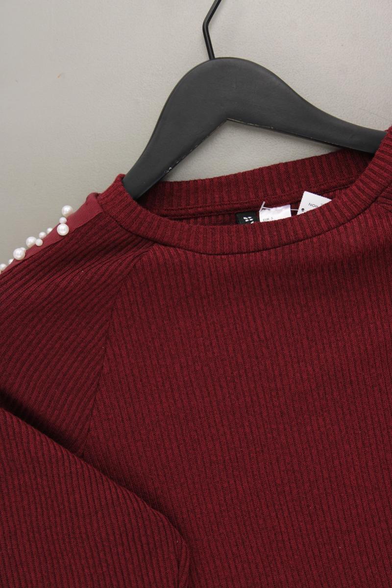 H&M Divided Crop Shirt Gr. S Langarm rot aus Polyester