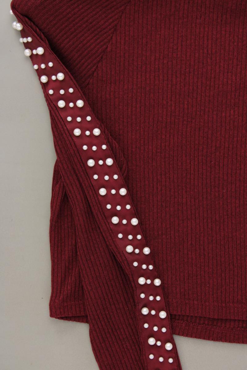 H&M Divided Crop Shirt Gr. S Langarm rot aus Polyester