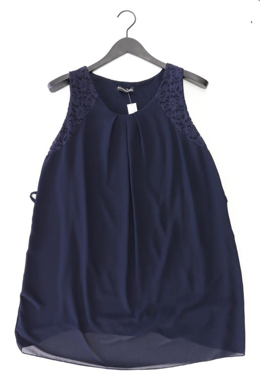 Chiffonkleid Gr. L Ärmellos blau aus Polyester