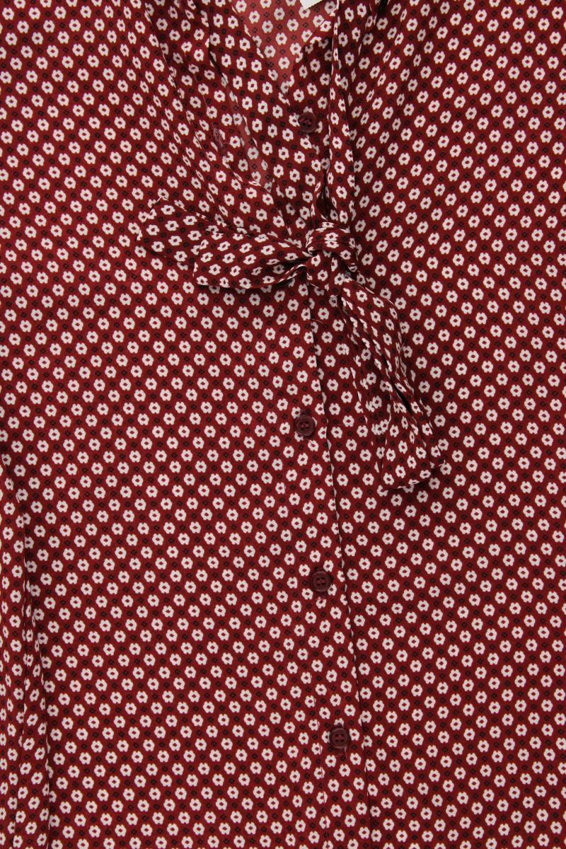 Clockhouse Bluse Gr. 36 mit Blumenmuster Langarm rot aus Polyester