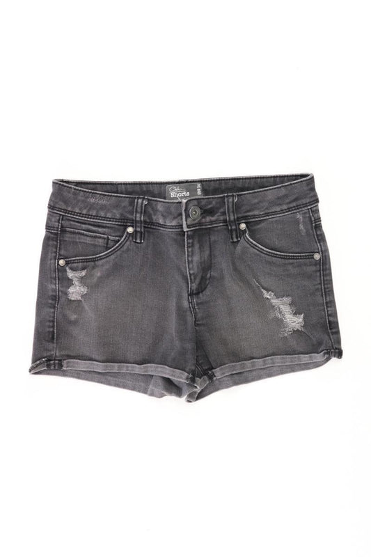 Jeansshorts Gr. 34 schwarz aus Baumwolle