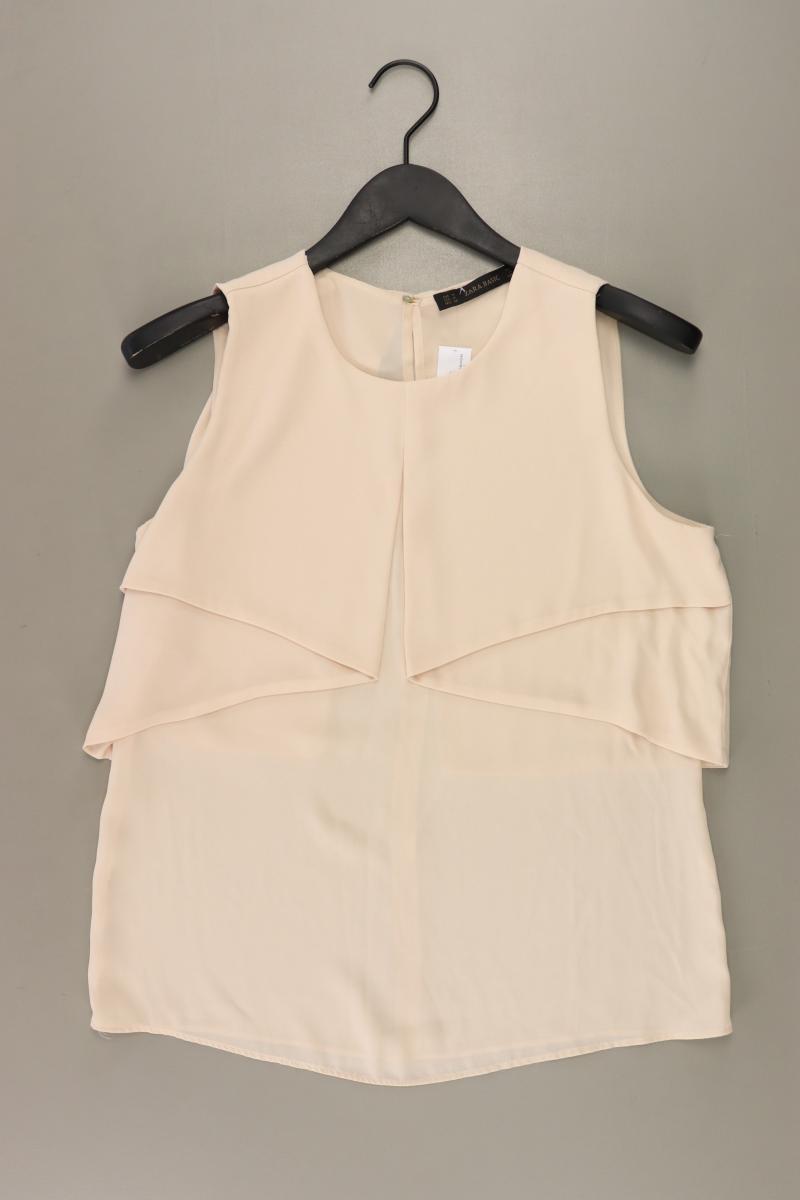 Zara Ärmellose Bluse Gr. M creme aus Polyester
