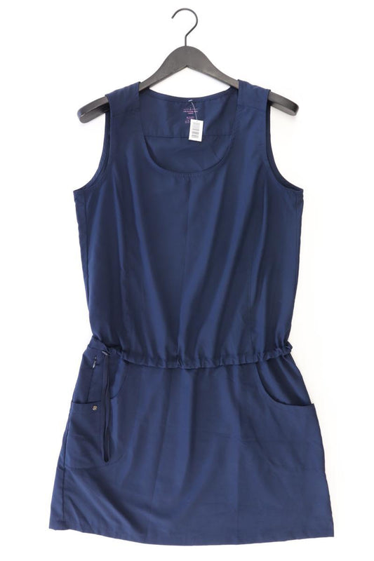 Trägerkleid Gr. 42 Ärmellos blau aus Polyester