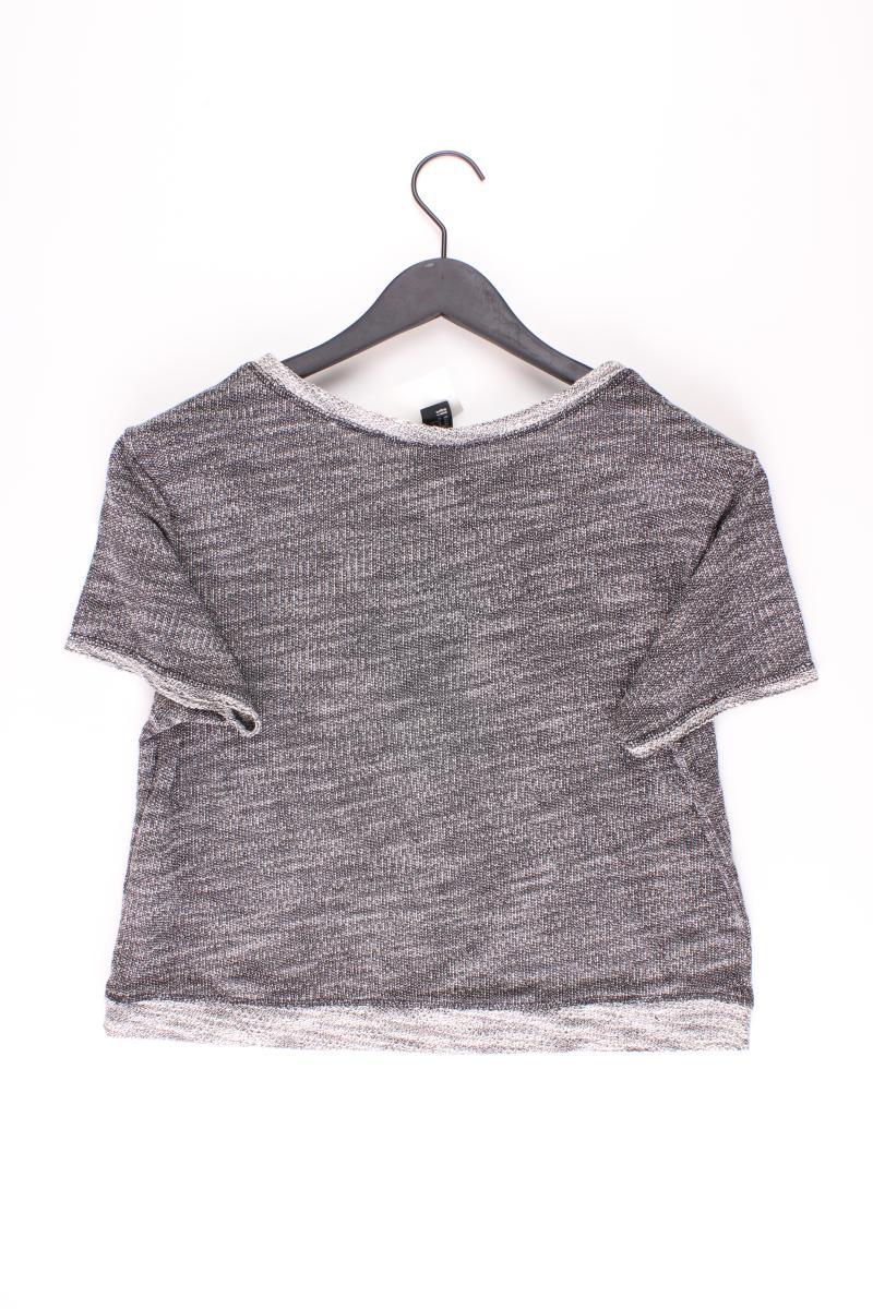 H&M Strickshirt Gr. M neu mit Etikett Kurzarm grau aus Baumwolle