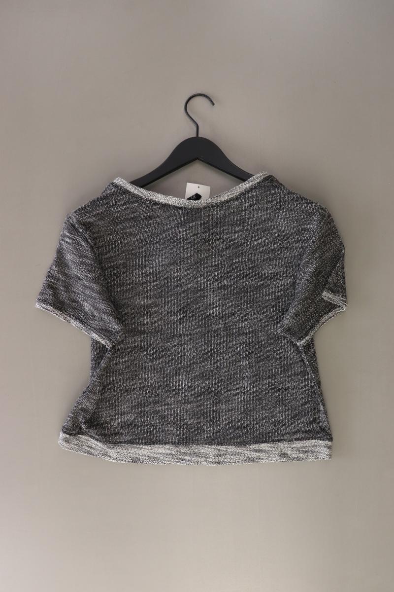 H&M Strickshirt Gr. M neu mit Etikett Kurzarm grau aus Polyester