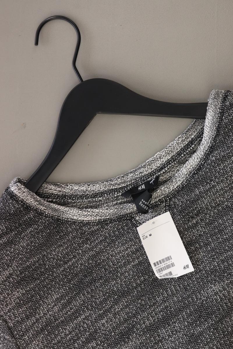 H&M Strickshirt Gr. M neu mit Etikett Kurzarm grau aus Polyester