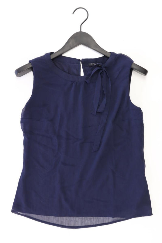 Orsay Schluppenbluse Gr. M Ärmellos blau aus Polyester