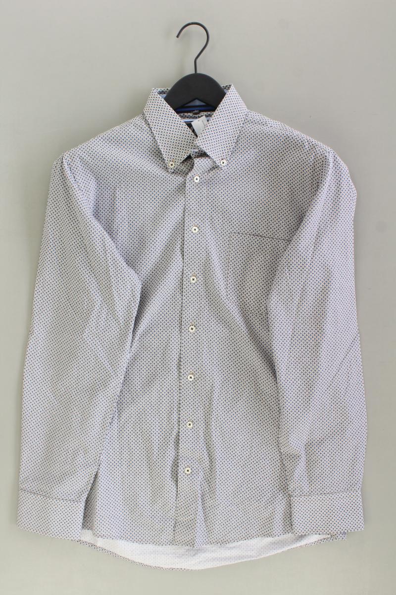 GIORGIO Langarmhemd für Herren Gr. M grau aus Baumwolle