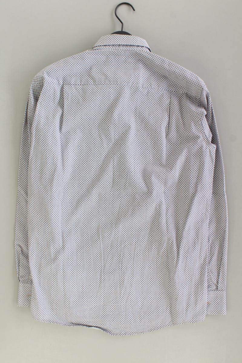GIORGIO Langarmhemd für Herren Gr. M grau aus Baumwolle