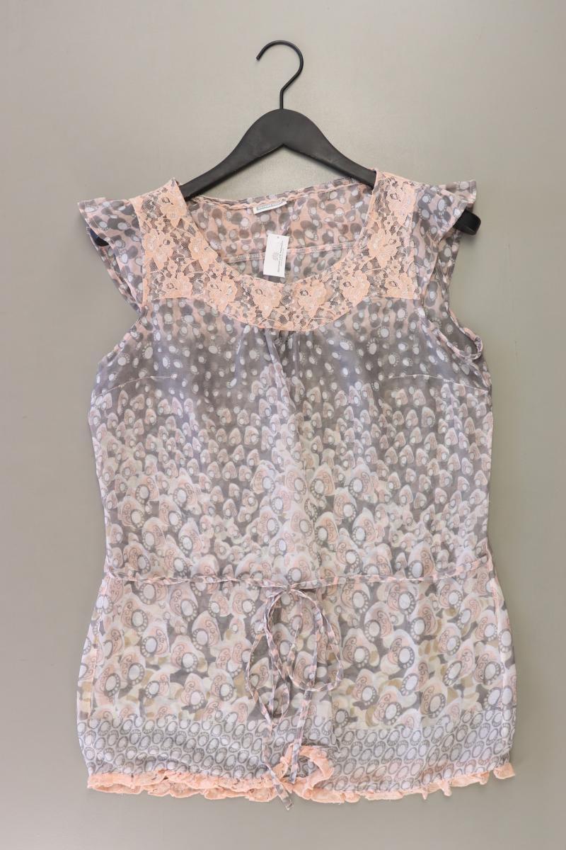 Street One Kurzarmbluse Gr. 40 mit Gürtel grau aus Polyester