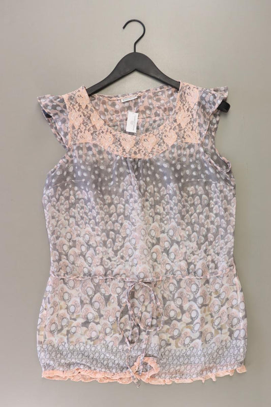 Street One Kurzarmbluse Gr. 40 mit Gürtel grau aus Polyester