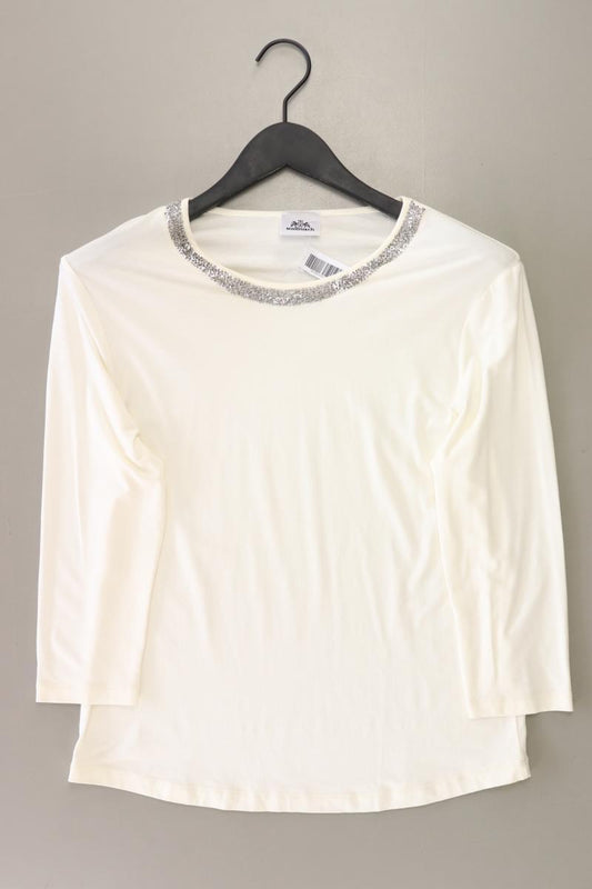 Walbusch Shirt Gr. 36 3/4 Ärmel mit Pailletten creme aus Viskose