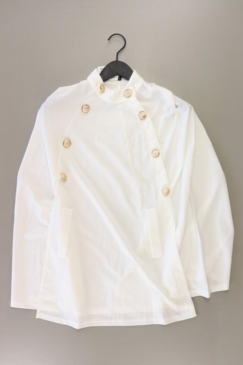 Oversize-Bluse Gr. S weiß aus Polyester