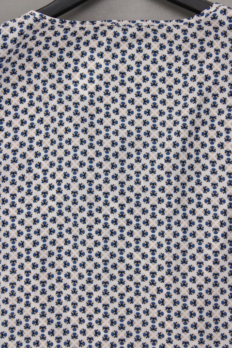 Oltre Rüschenbluse Gr. 40 mit Blumenmuster Kurzarm mehrfarbig aus Polyester