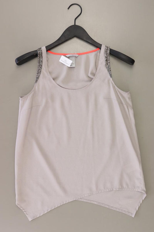 H&M Ärmellose Bluse Gr. 34 grau aus Polyester