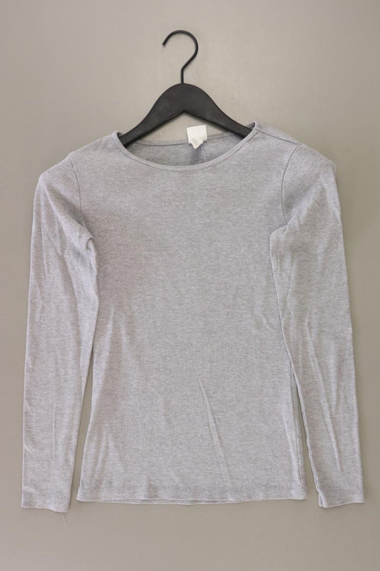 H&M Langarmshirt Gr. S grau aus Baumwolle