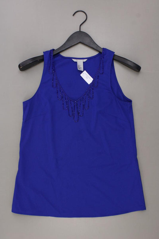 H&M ärmellose Bluse Gr. 34 blau aus Polyester