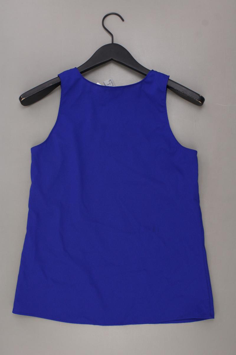 H&M ärmellose Bluse Gr. 34 blau aus Polyester