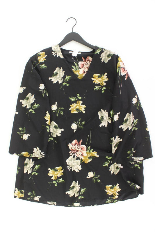 Glamorous Comfort Bluse Gr. XL mit Blumenmuster 3/4 Ärmel schwarz aus Polyester