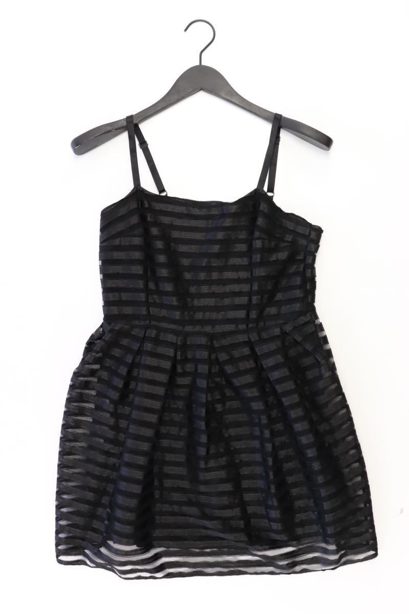 H&M Abendkleid Gr. M gestreift Träger schwarz aus Polyester