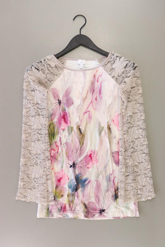 Alba Moda Shirt mit Spitze Gr. 34 Langarm mehrfarbig aus Viskose