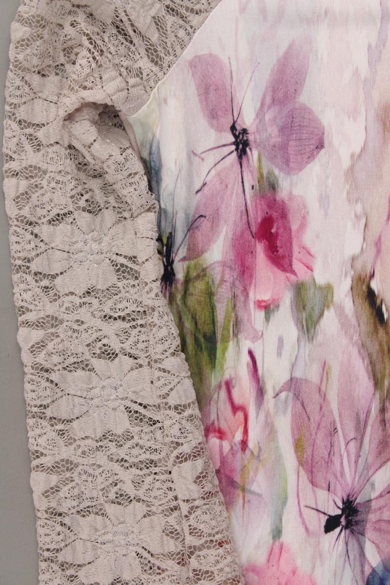 Alba Moda Shirt mit Spitze Gr. 34 mit Blumenmuster Langarm mehrfarbig
