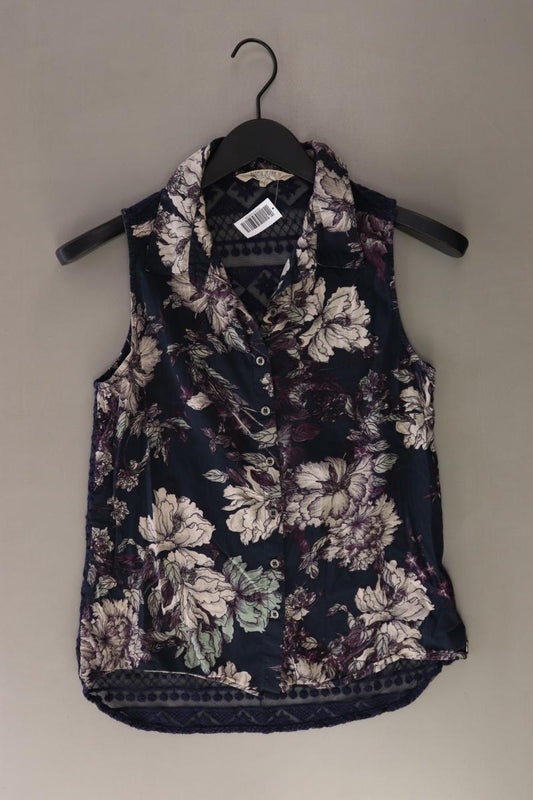 Garcia Jeans Ärmellose Bluse Gr. XS mit Blumenmuster blau