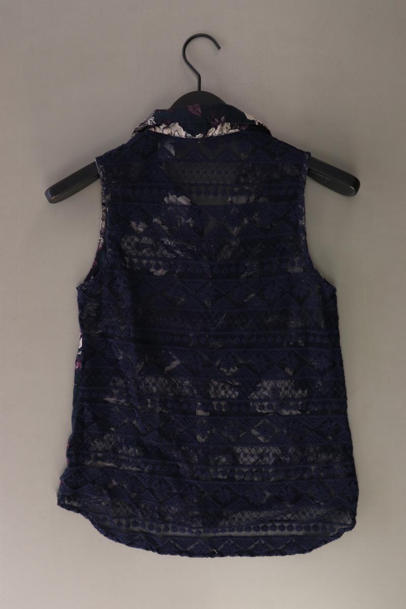 Garcia Jeans Ärmellose Bluse Gr. XS mit Blumenmuster blau