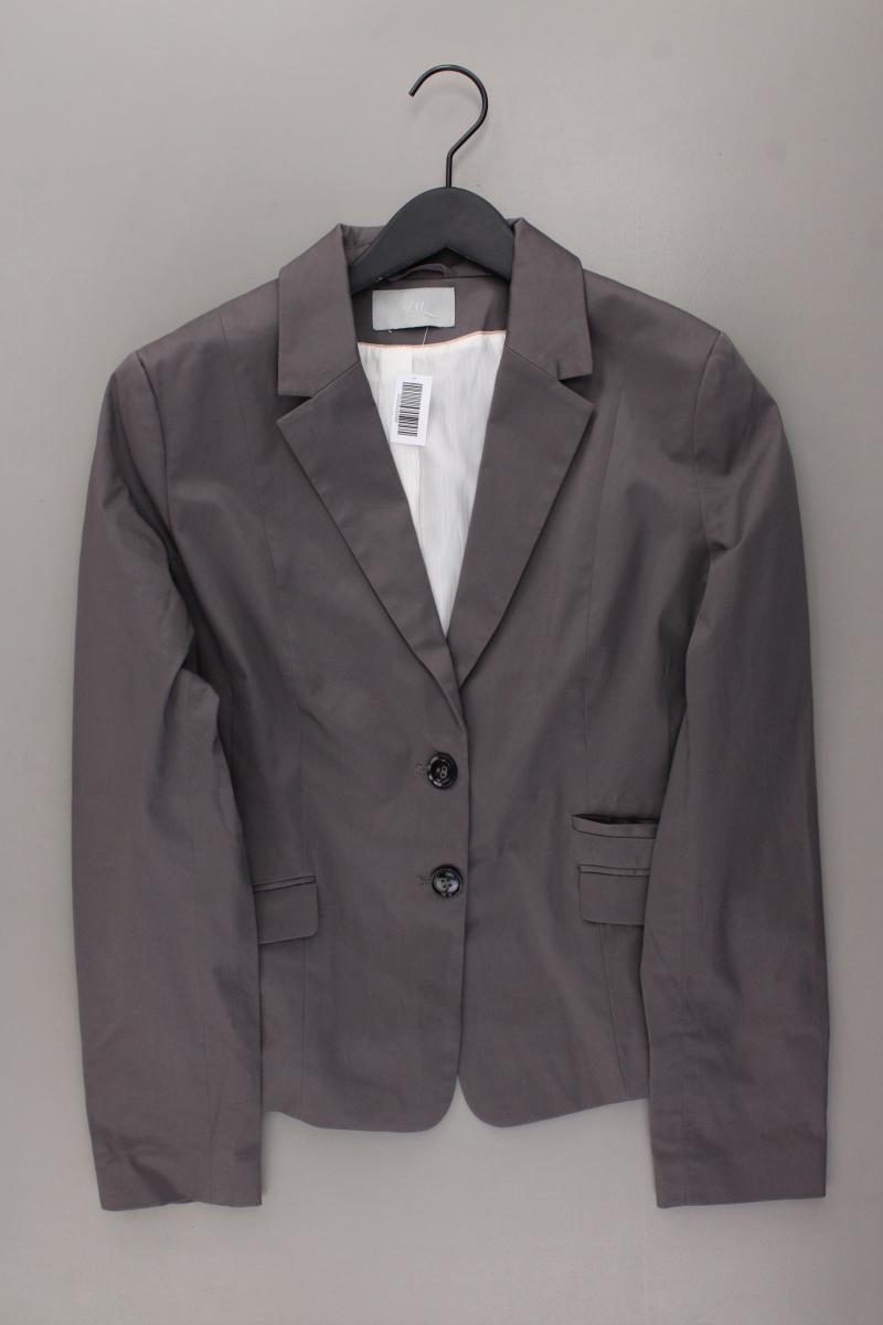 H&M Blazer Gr. 36 grau aus Baumwolle