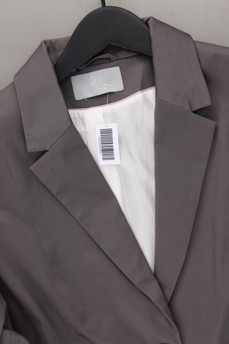 H&M Blazer Gr. 36 grau aus Baumwolle
