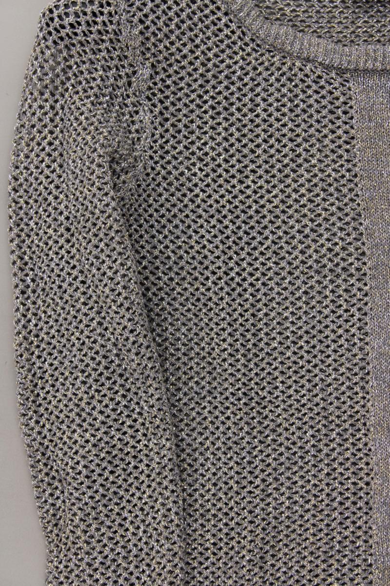 Street One Grobstrickpullover Gr. 38 silber aus Baumwolle