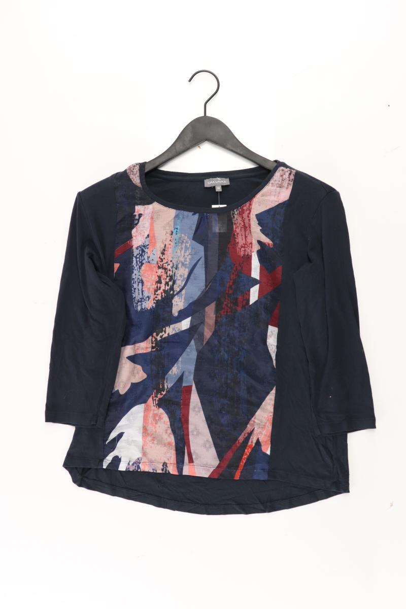 Gina Laura Printshirt Gr. M 3/4 Ärmel blau aus Polyester