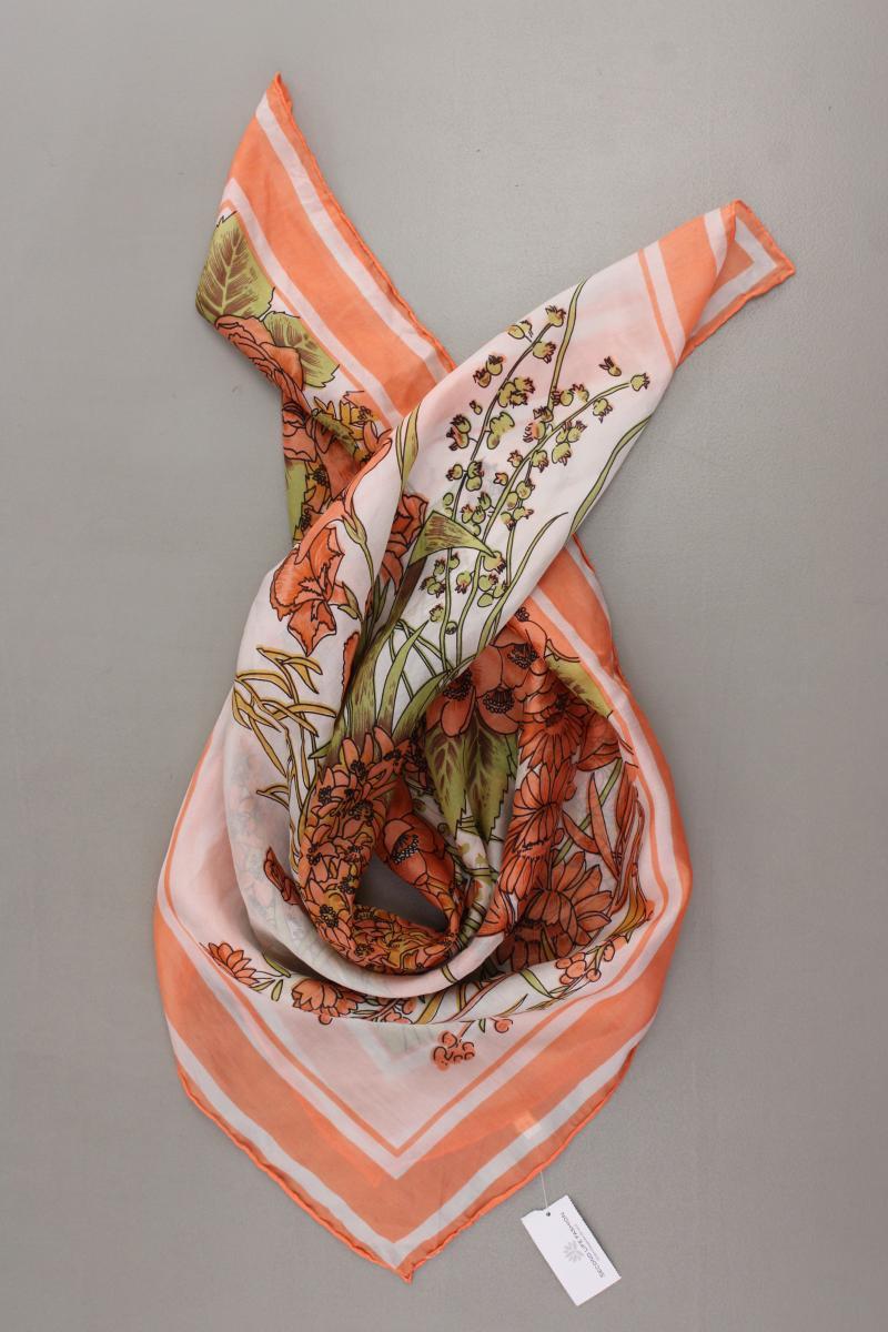 Seidentuch mit Blumenmuster orange