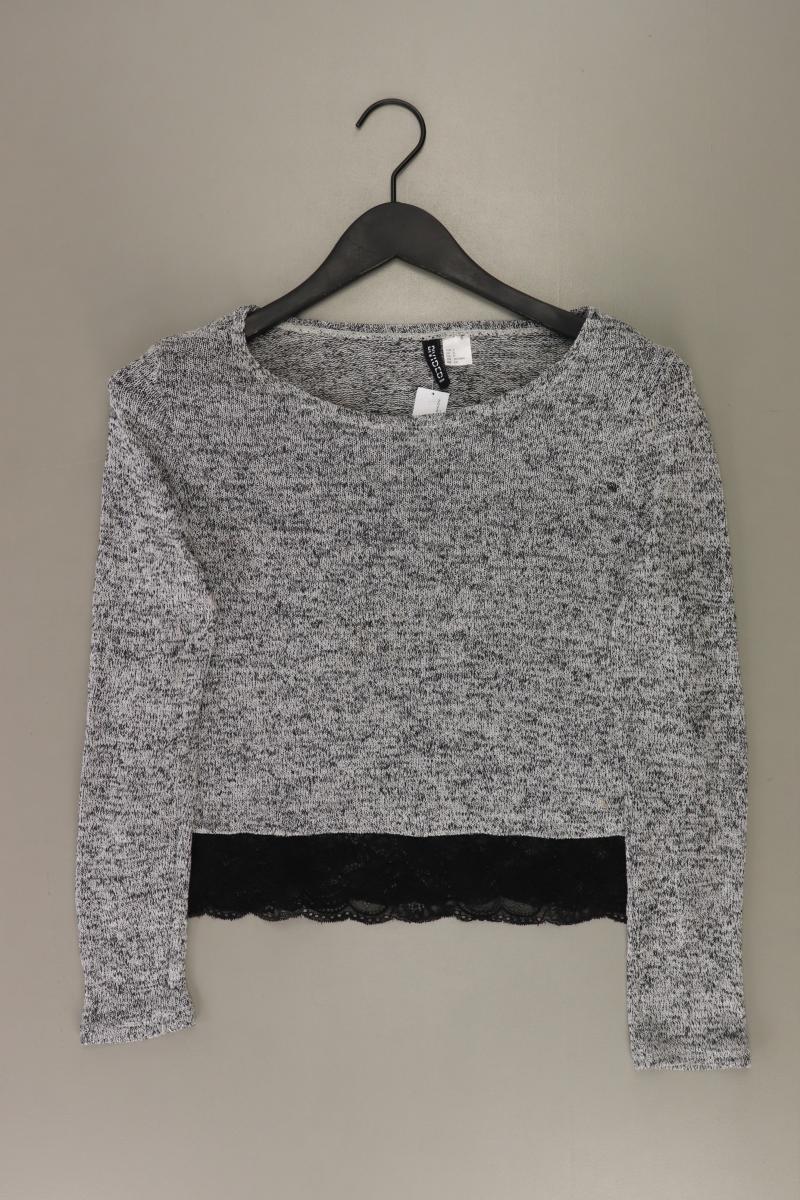 H&M Strickshirt Gr. S Langarm grau aus Polyacryl