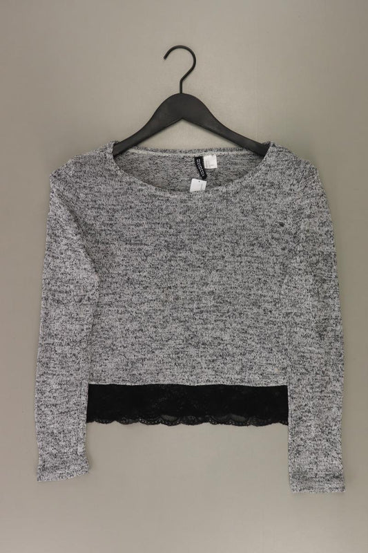 H&M Strickshirt Gr. S Langarm grau aus Polyacryl