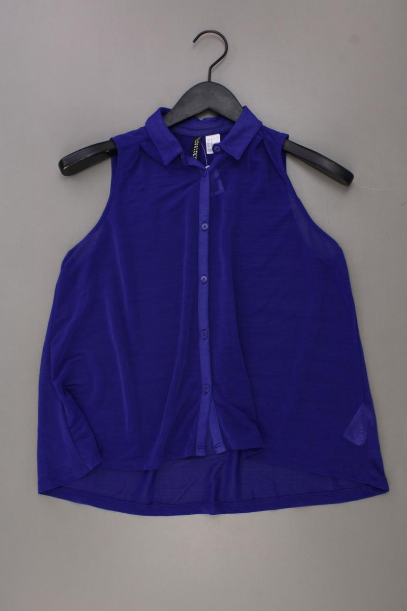 H&M ärmellose Bluse Gr. 34 blau aus Polyester