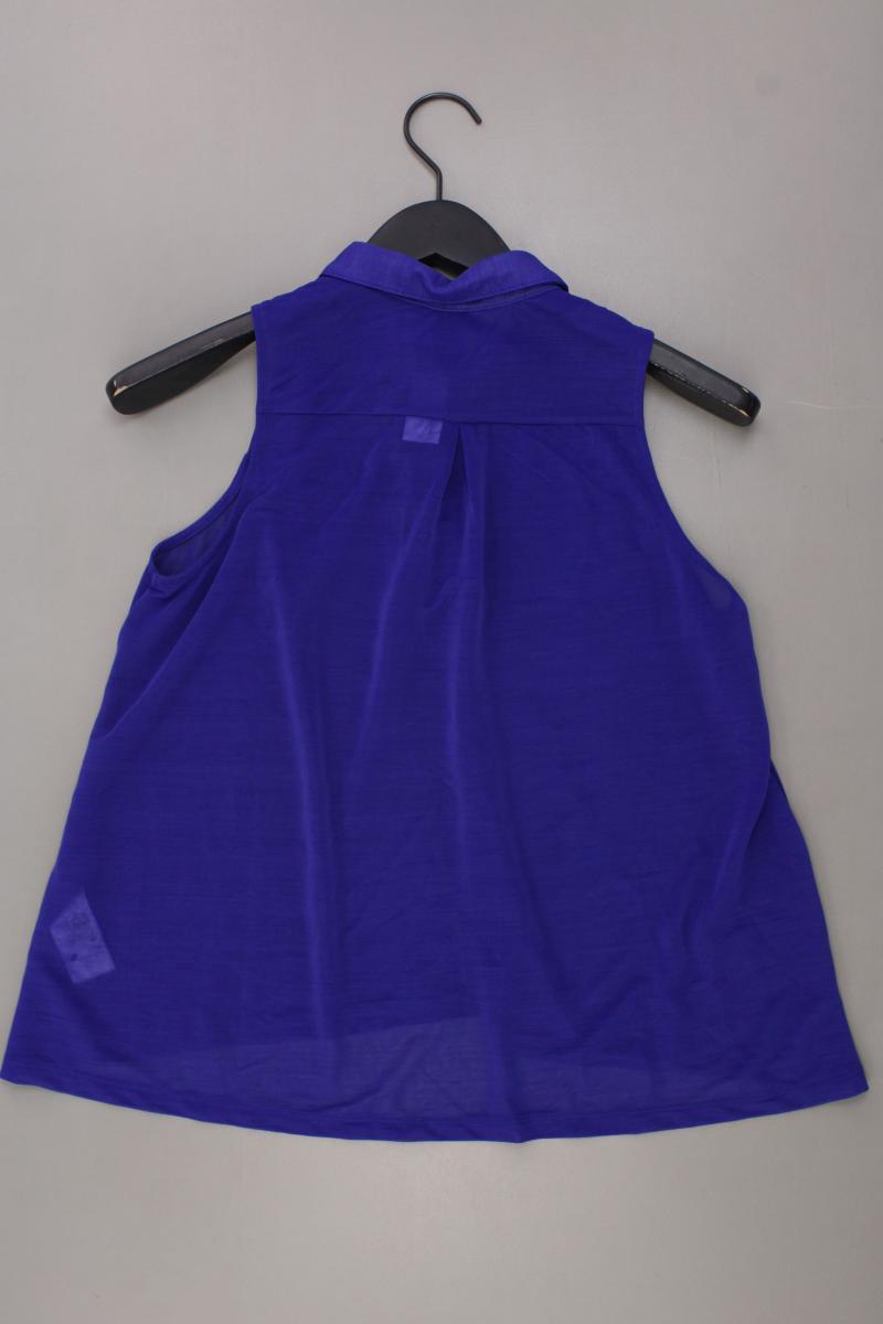 H&M ärmellose Bluse Gr. 34 blau aus Polyester