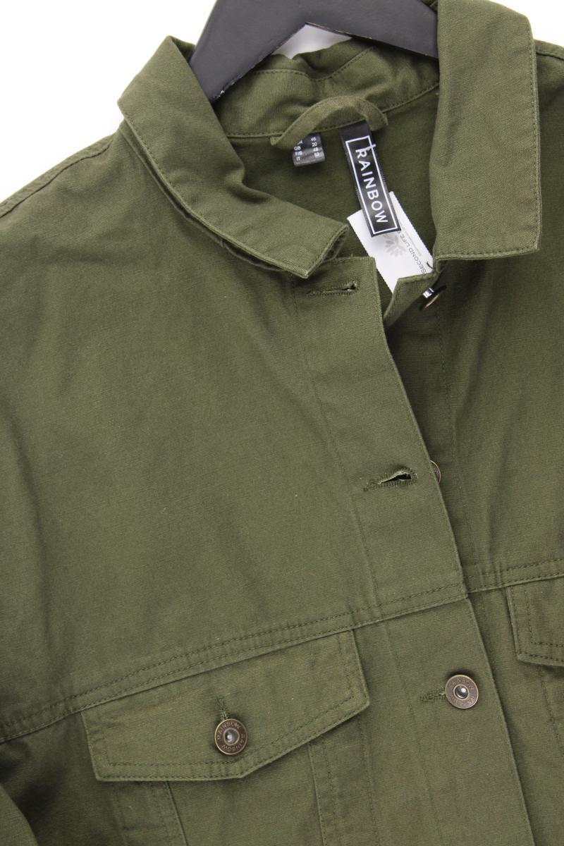 Rainbow Übergangsjacke Gr. 46 olivgrün aus Baumwolle
