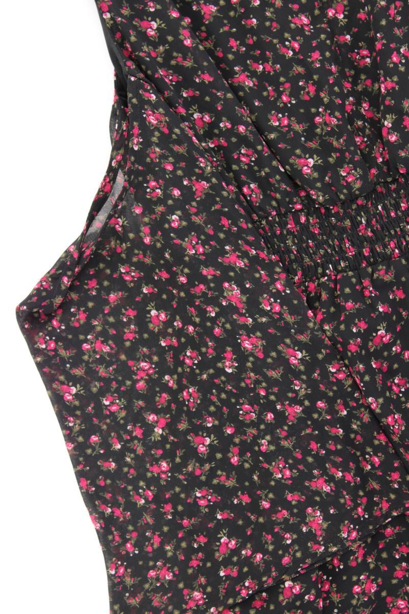 Clockhouse Chiffonkleid Gr. 38 mit Blumenmuster 3/4 Ärmel schwarz aus Polyester