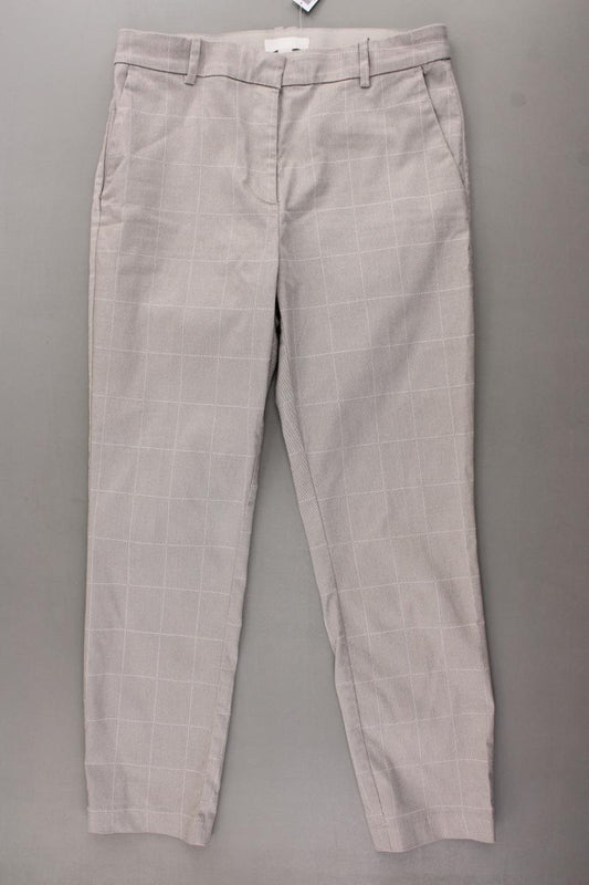 H&M Stoffhose Gr. 42 kariert creme aus Baumwolle