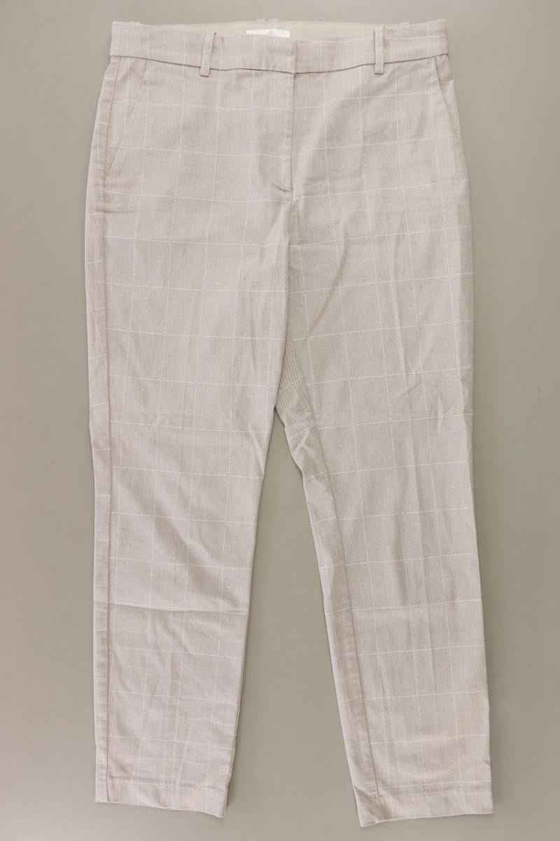 H&M Hose Gr. 42 kariert creme aus Baumwolle