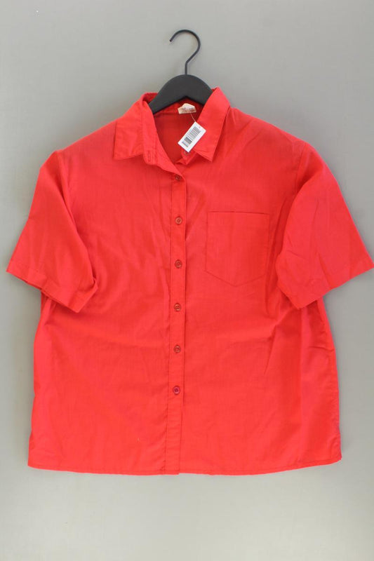 Kurzarmbluse Gr. L rot aus Polyester