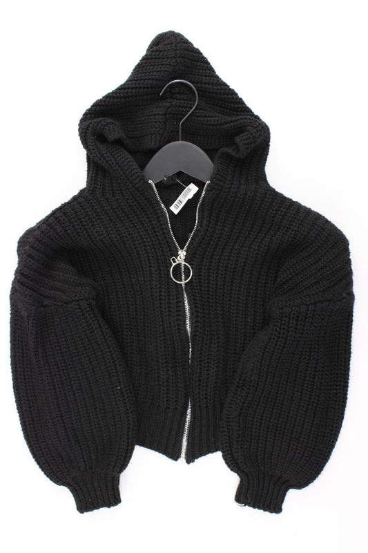 Shein Crop Sweatjacke Gr. S 3/4 Ärmel schwarz aus Polyester