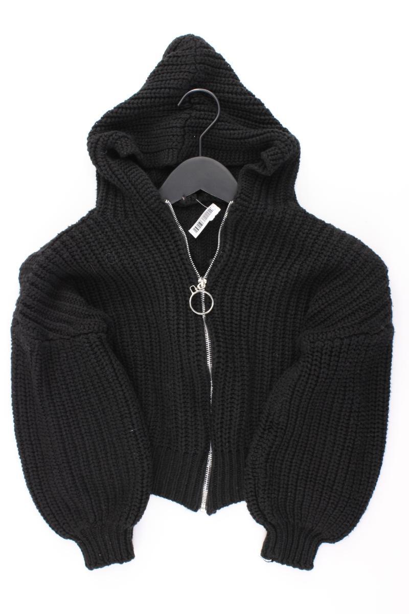 Shein Crop Sweatjacke Gr. S 3/4 Ärmel schwarz aus Polyester