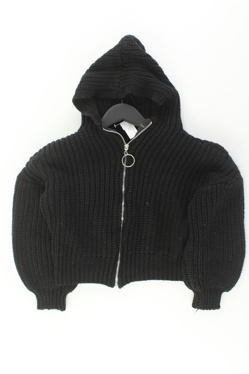 Kurze Sweatjacke Gr. 34 3/4 Ärmel schwarz